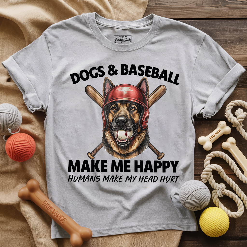 Dogs And Baseball T-shirt
