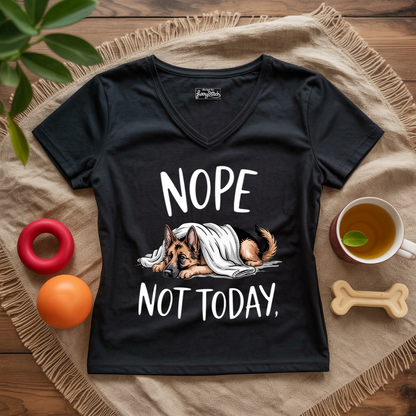 Nope Not Today Lady V-Neck