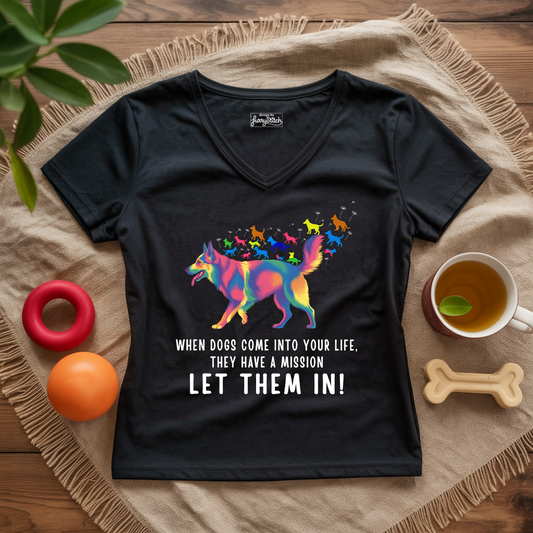 Colorful Shepherd Mission Lady V-Neck