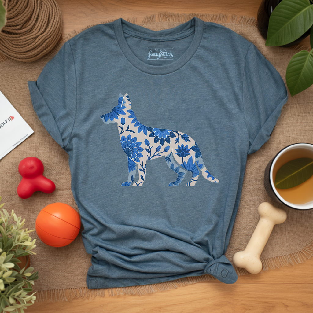 Blue Bloom Shepherd T-shirt