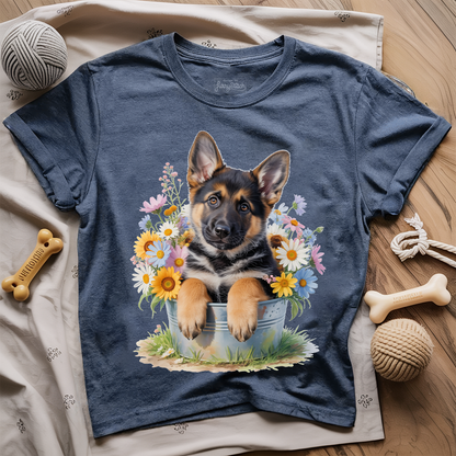 Flower Bucket Shepherd T-shirt