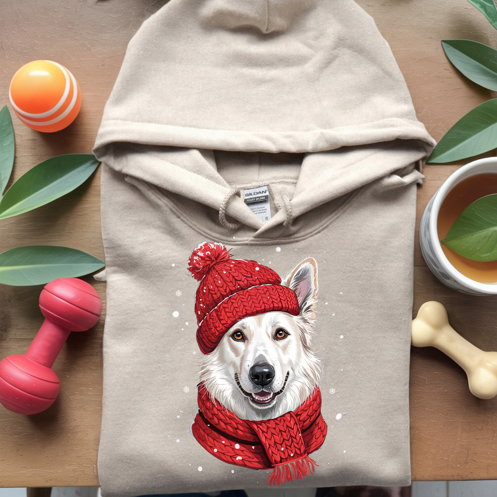Cozy White German Shepherd Hoodie