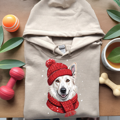 Cozy White German Shepherd Hoodie