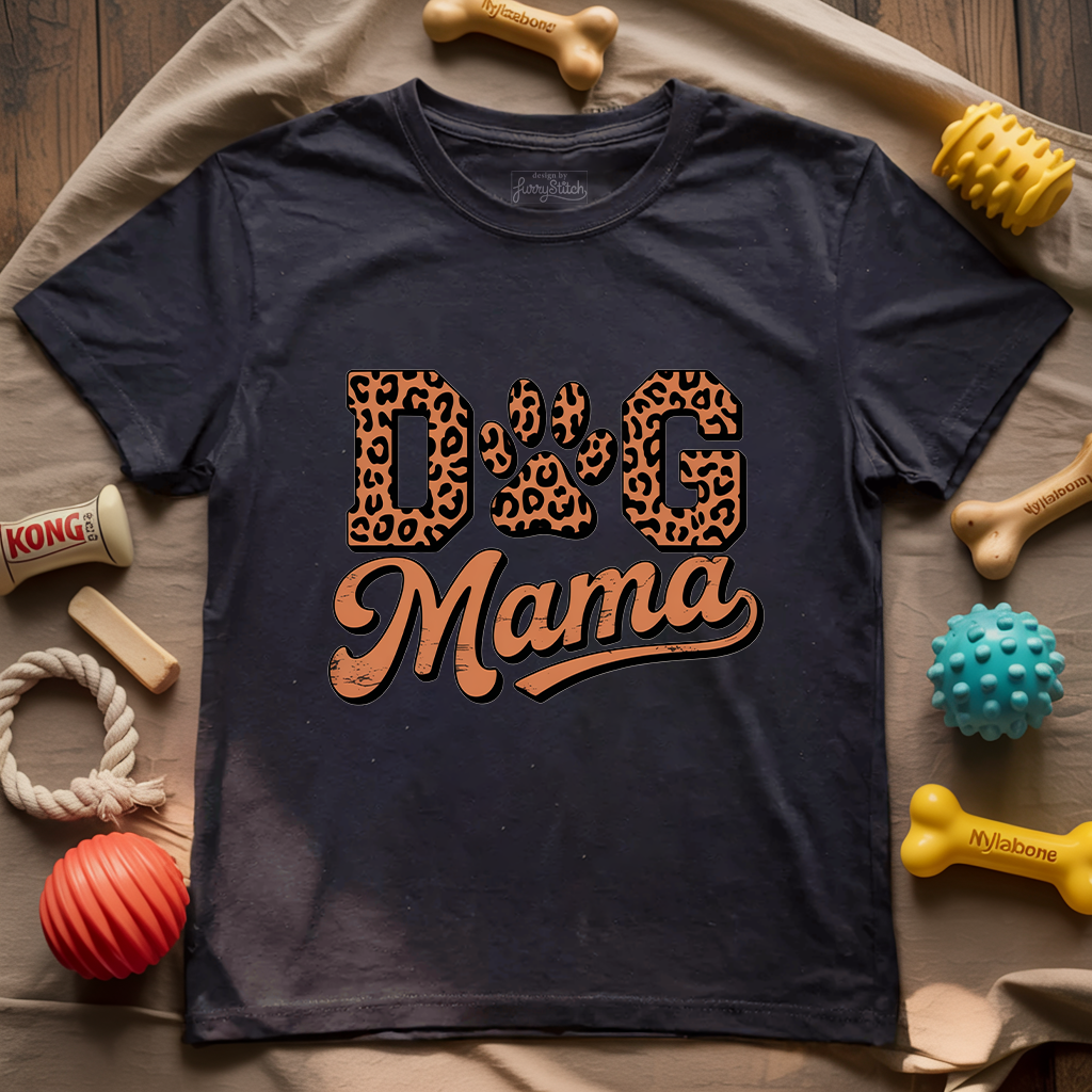 Leopard Print Dog Mama T-shirt