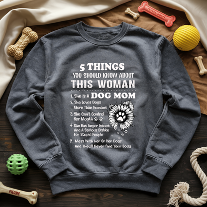 5 Things Dog Mom Sweatshirt