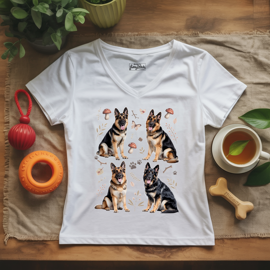 Cottagecore Shepherd Lady V-Neck