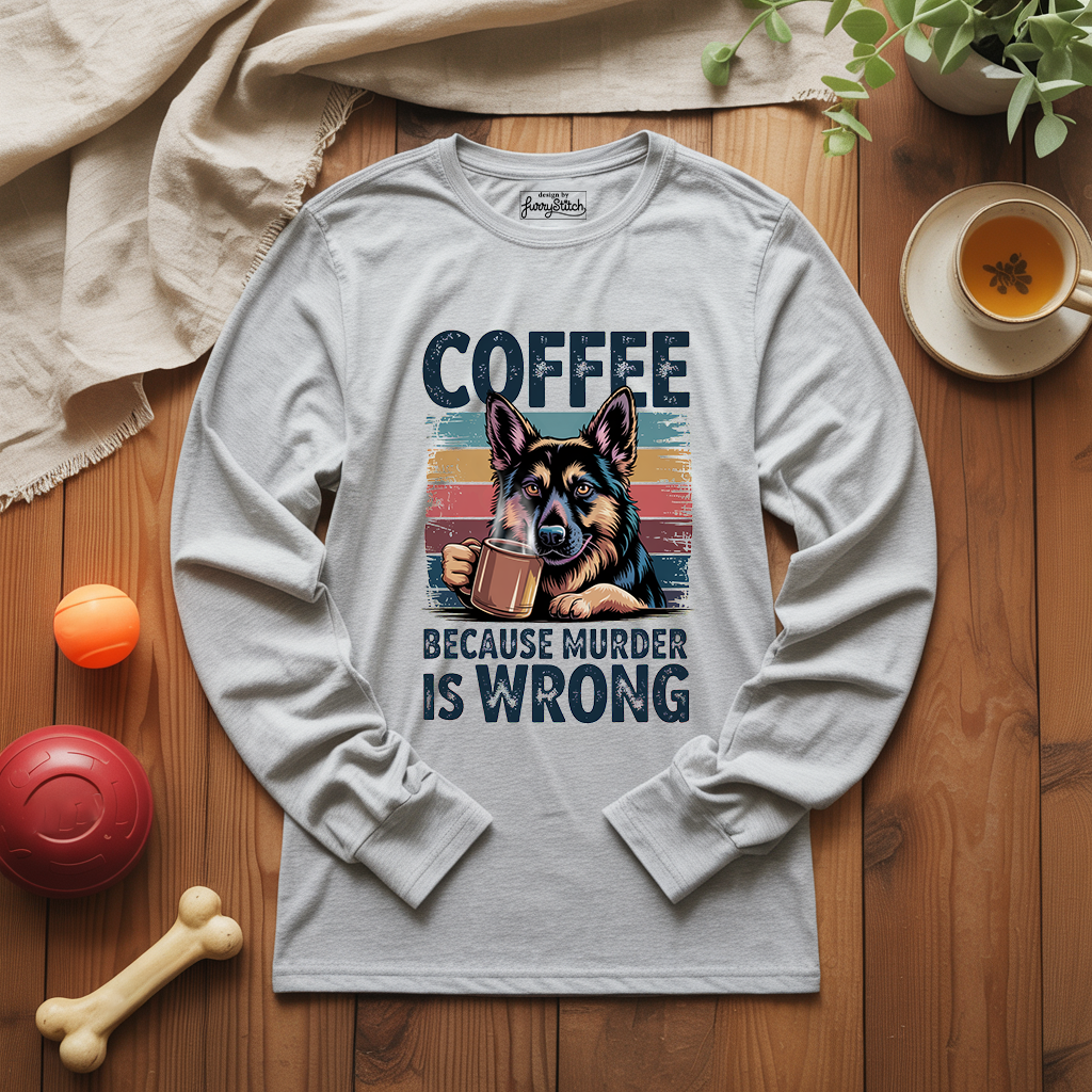Coffee Shepherd Funny Long Sleeve T-shirt