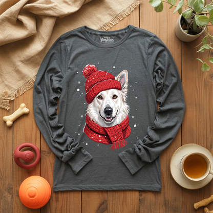 Cozy White German Shepherd Long Sleeve T-shirt