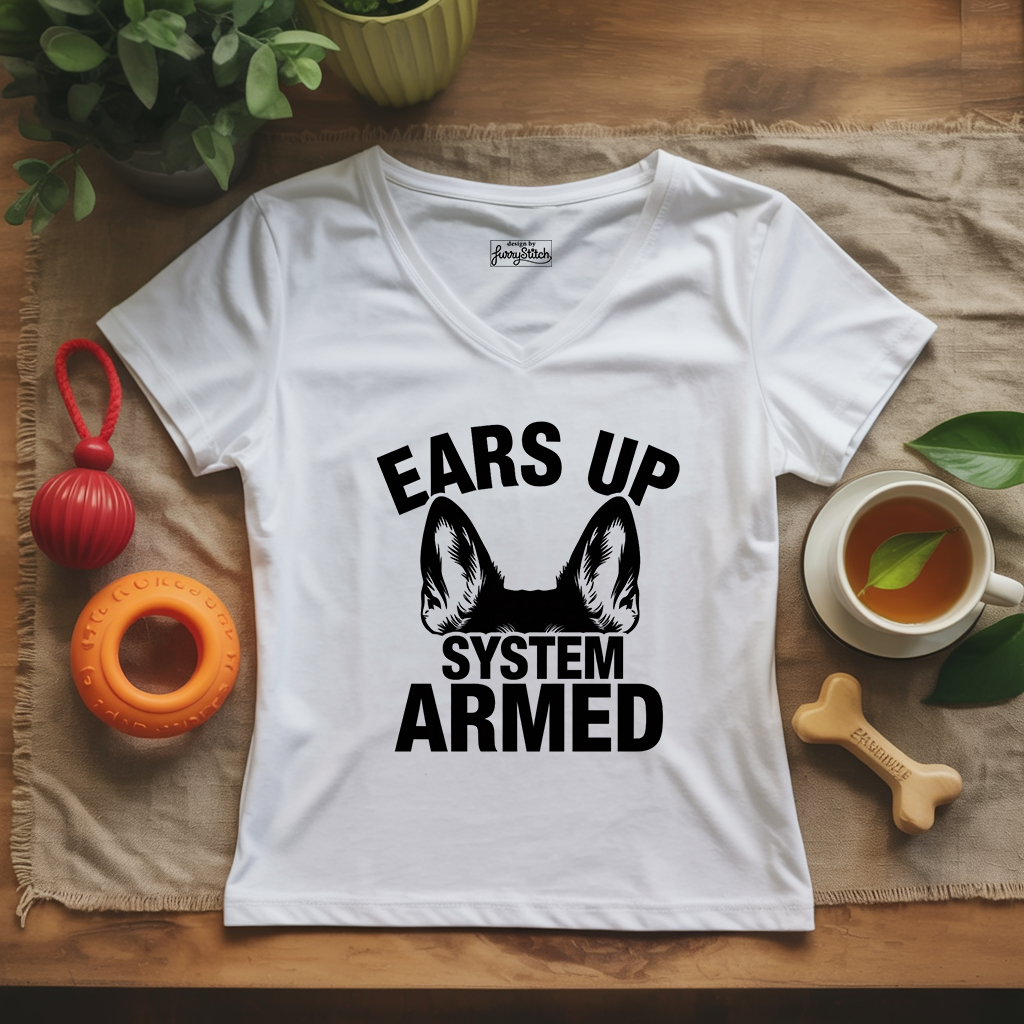 Ears Up System Armed Lady V-Neck