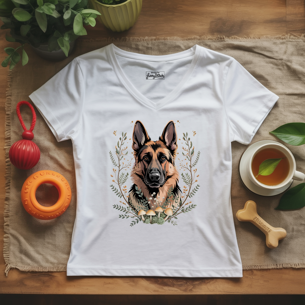 Bohemian German Shepherd Lady V-Neck
