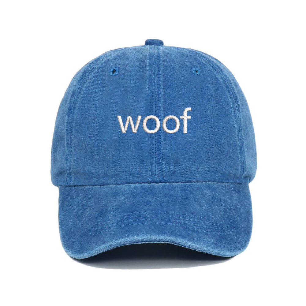 Woof Embroidered Baseball Cap