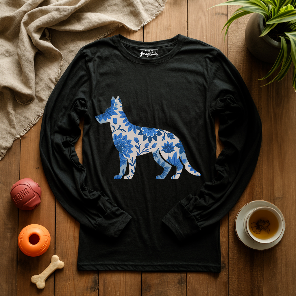 Blue Bloom Shepherd Long Sleeve T-shirt
