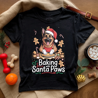 Baking with Santa Paws T-shirt