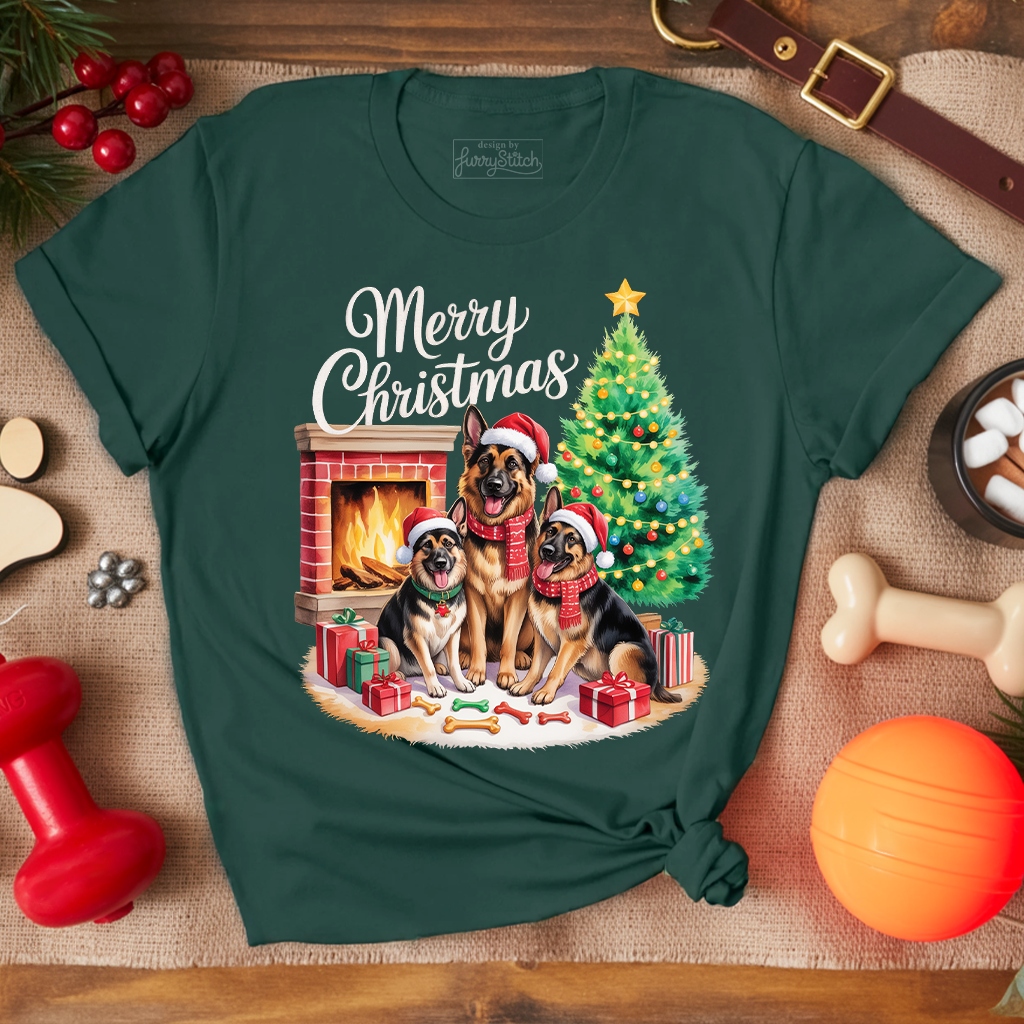 GSD Family Christmas T-shirt