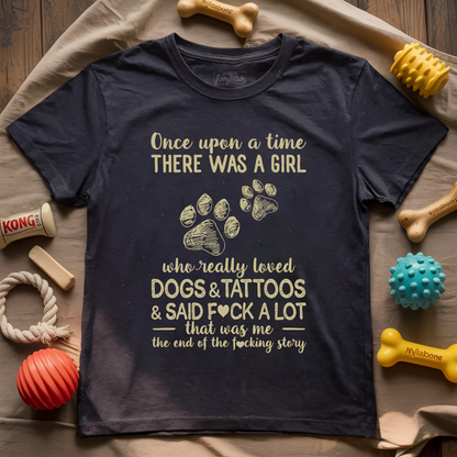 Girl Loved Dogs And Tattoos T-shirt