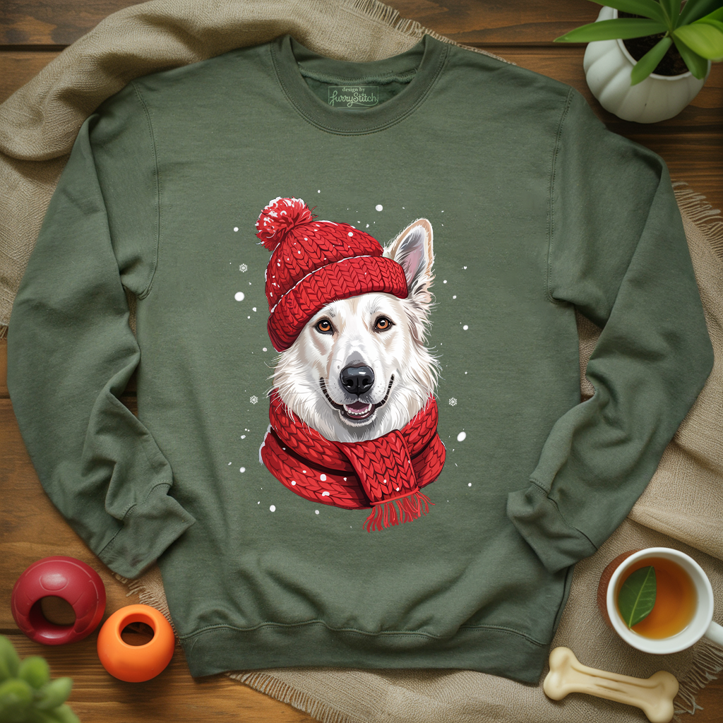 Cozy White German Shepherd Sweatshirt
