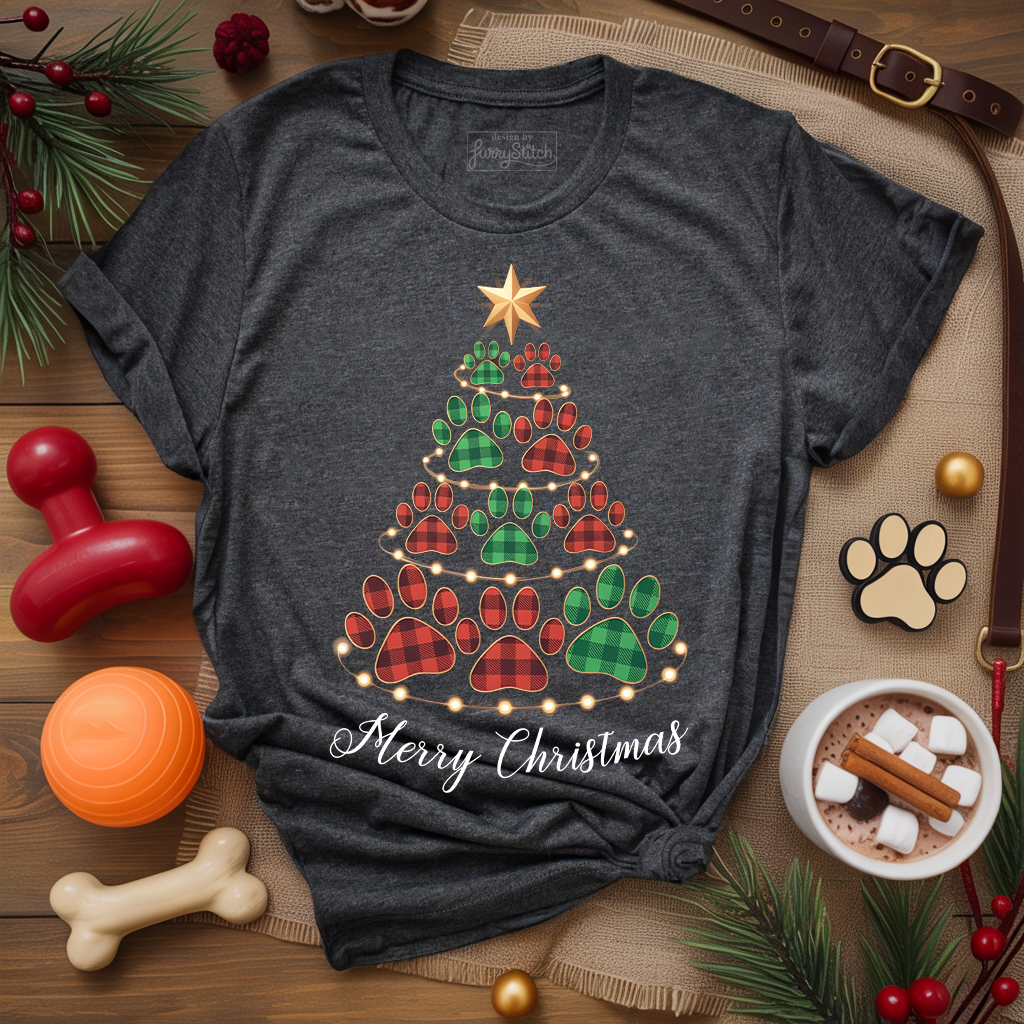 Merry Pawmas Tree T-shirt