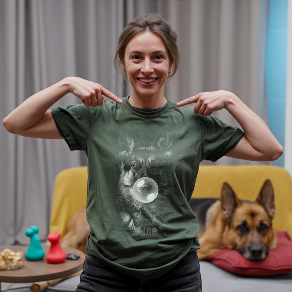 Bubblegum Shepherd Silhouette T-shirt