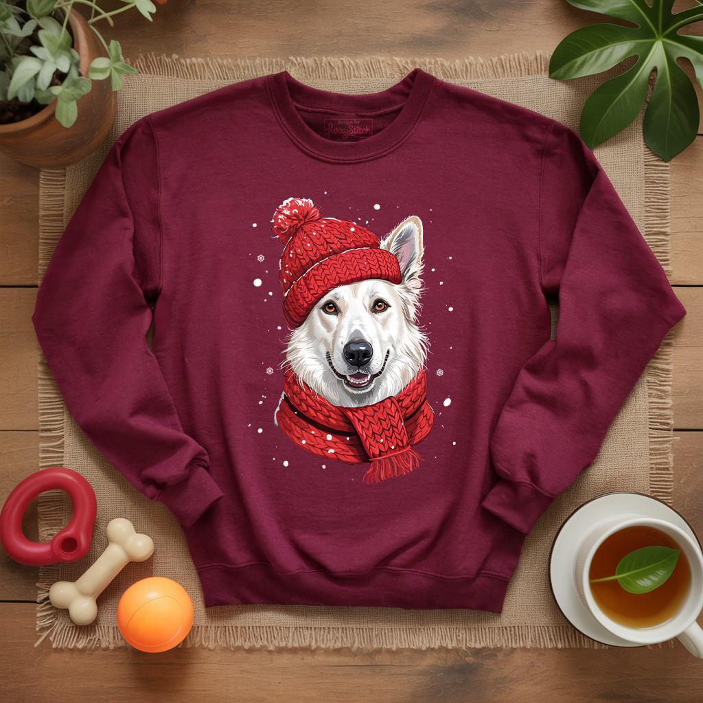 Cozy White German Shepherd Sweatshirt