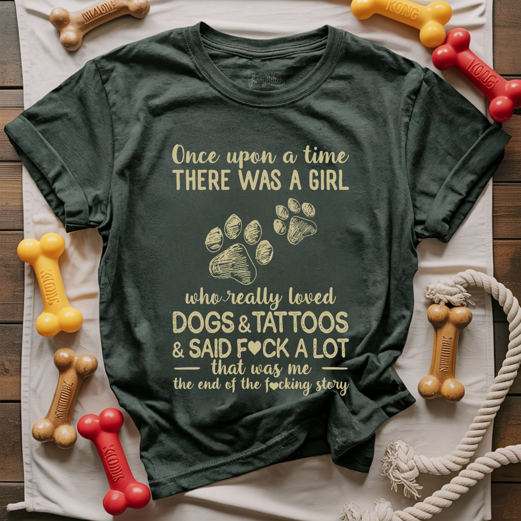 Girl Loved Dogs And Tattoos T-shirt
