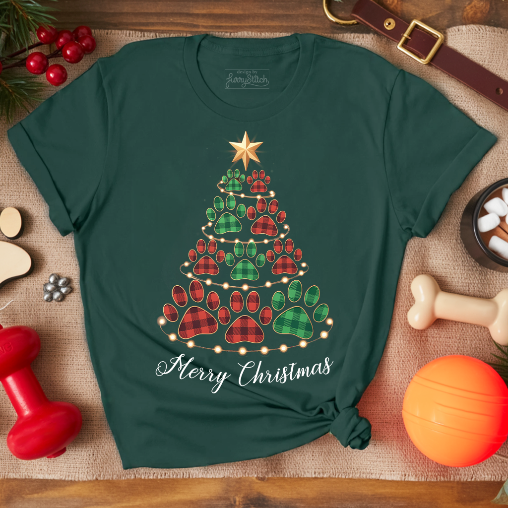 Merry Pawmas Tree T-shirt