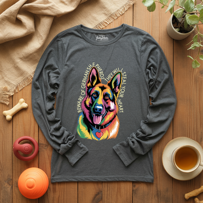 Beware Of German Shepherd Long Sleeve T-shirt