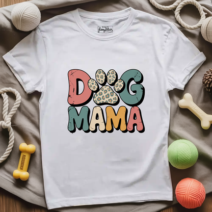 Vintage Leopard Print Dog Mama T-shirt