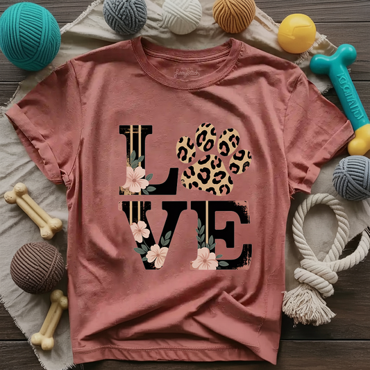 Vintage Leopard Print Dog Mama T-shirt