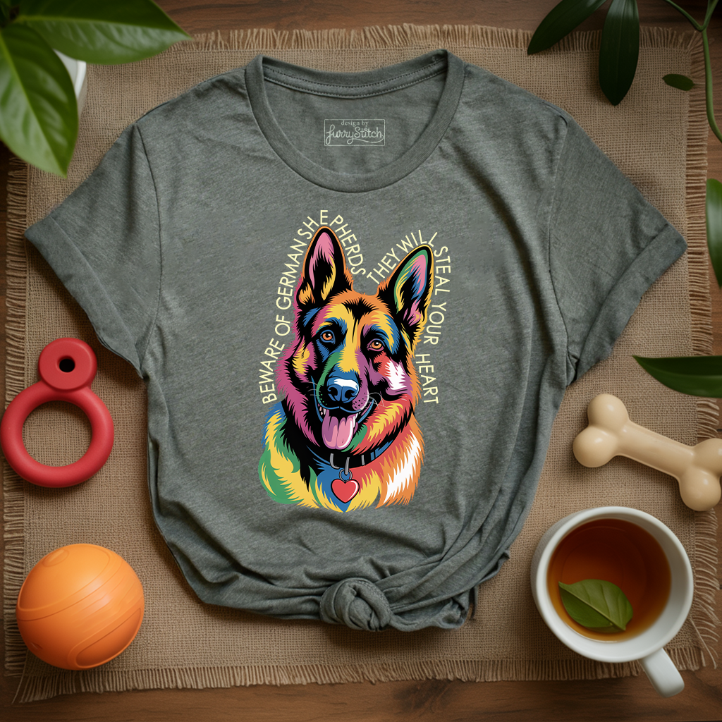 Beware Of German Shepherd T-shirt