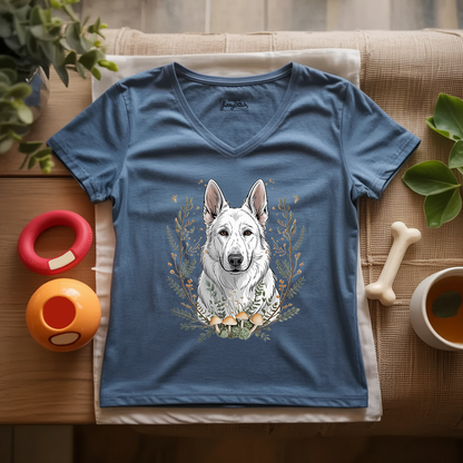 Bohemian White Shepherd Lady V-Neck
