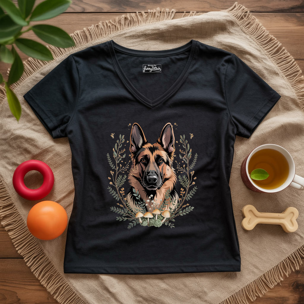 Bohemian German Shepherd Lady V-Neck