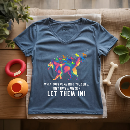 Colorful Shepherd Mission Lady V-Neck