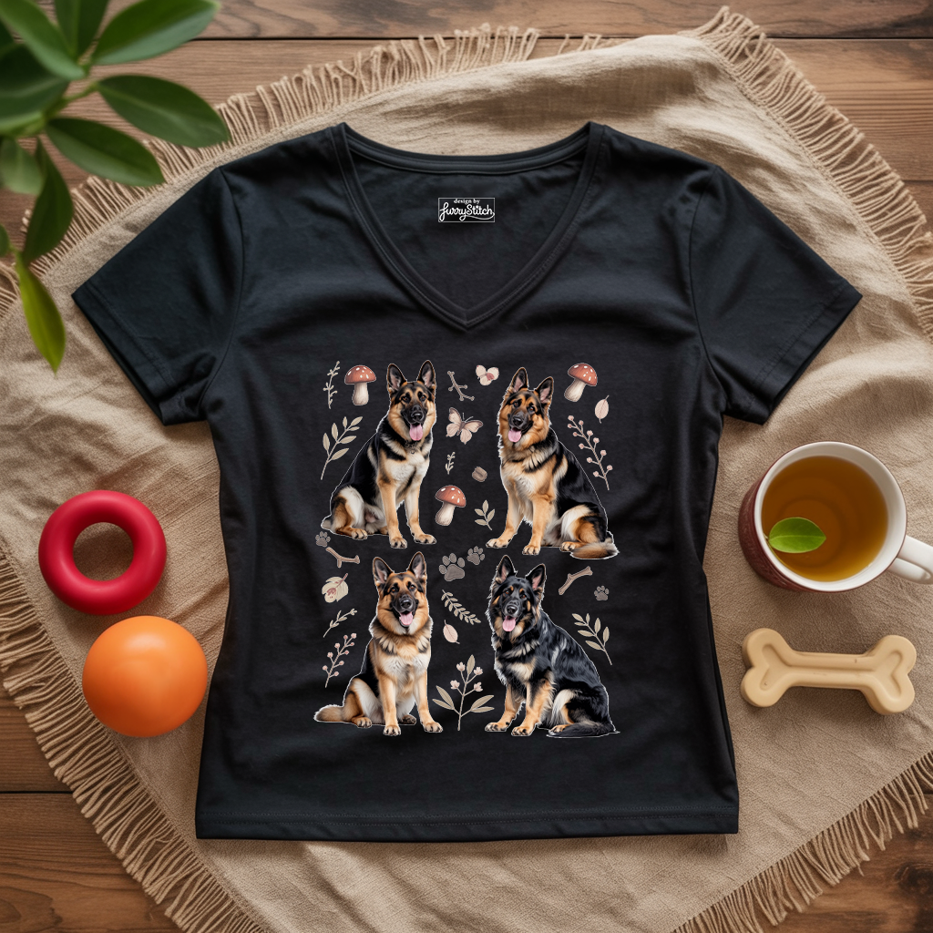 Cottagecore Shepherd Lady V-Neck