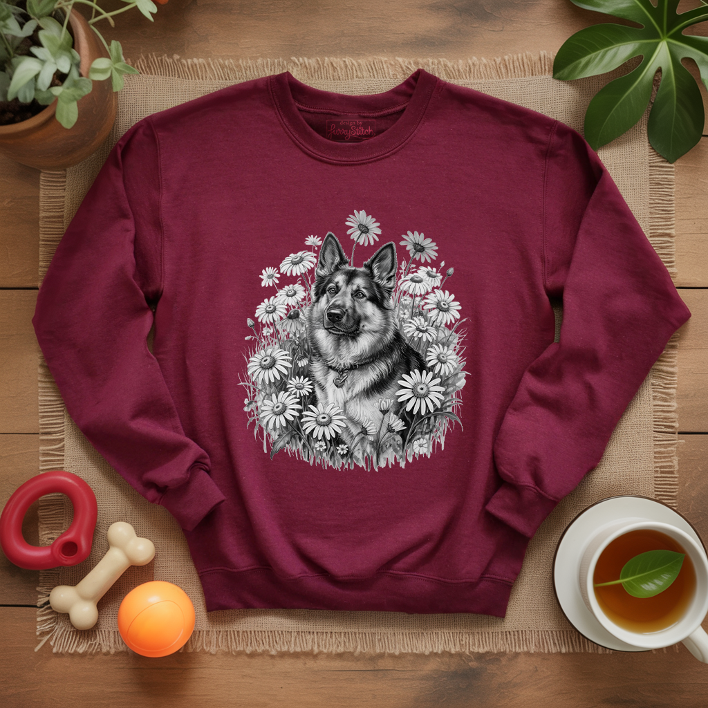 Monochrome Daisy Shepherd Sweatshirt