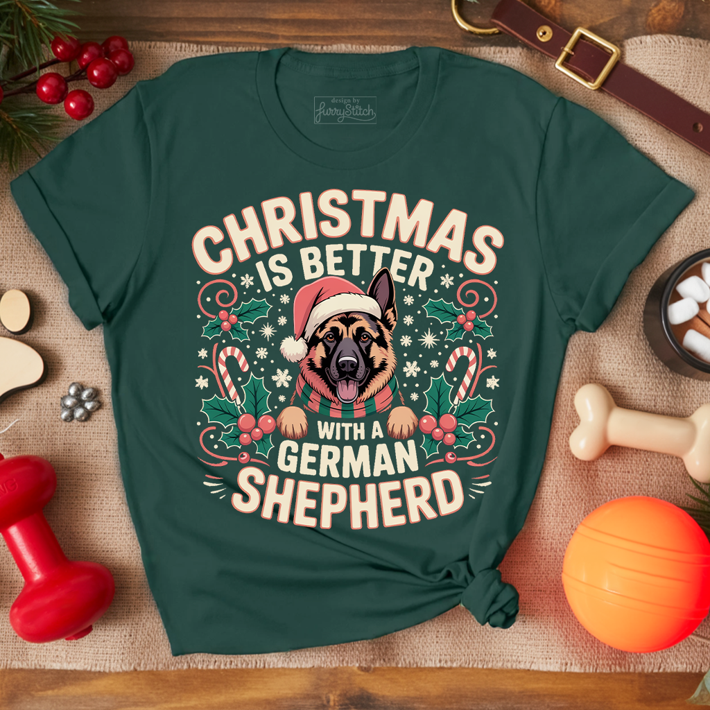 Xmas Is Better With GSD T-shirt