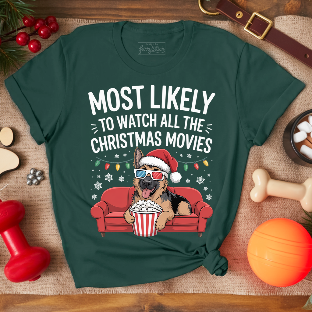 Most Likely Christmas GSD T-shirt
