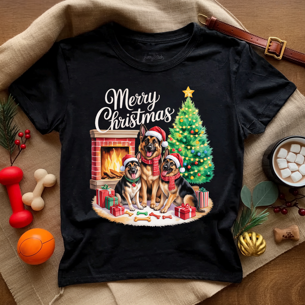 GSD Family Christmas T-shirt