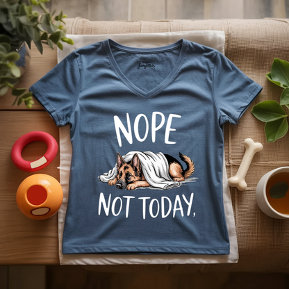 Nope Not Today Lady V-Neck