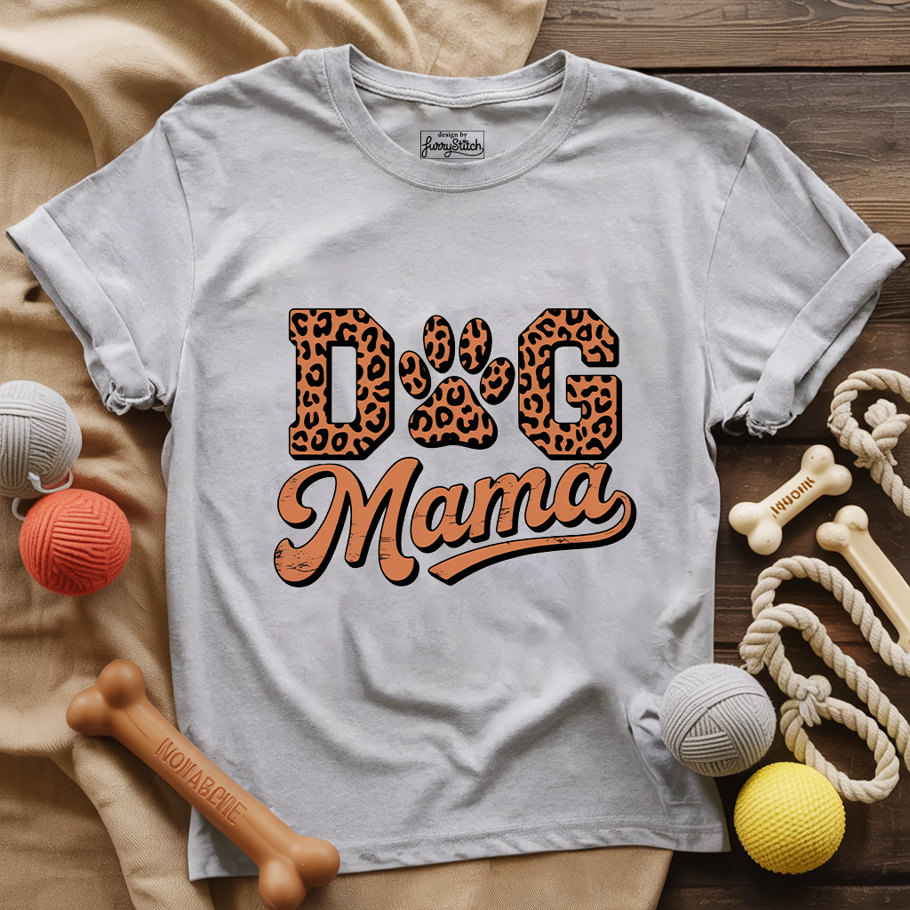 Leopard Print Dog Mama T-shirt