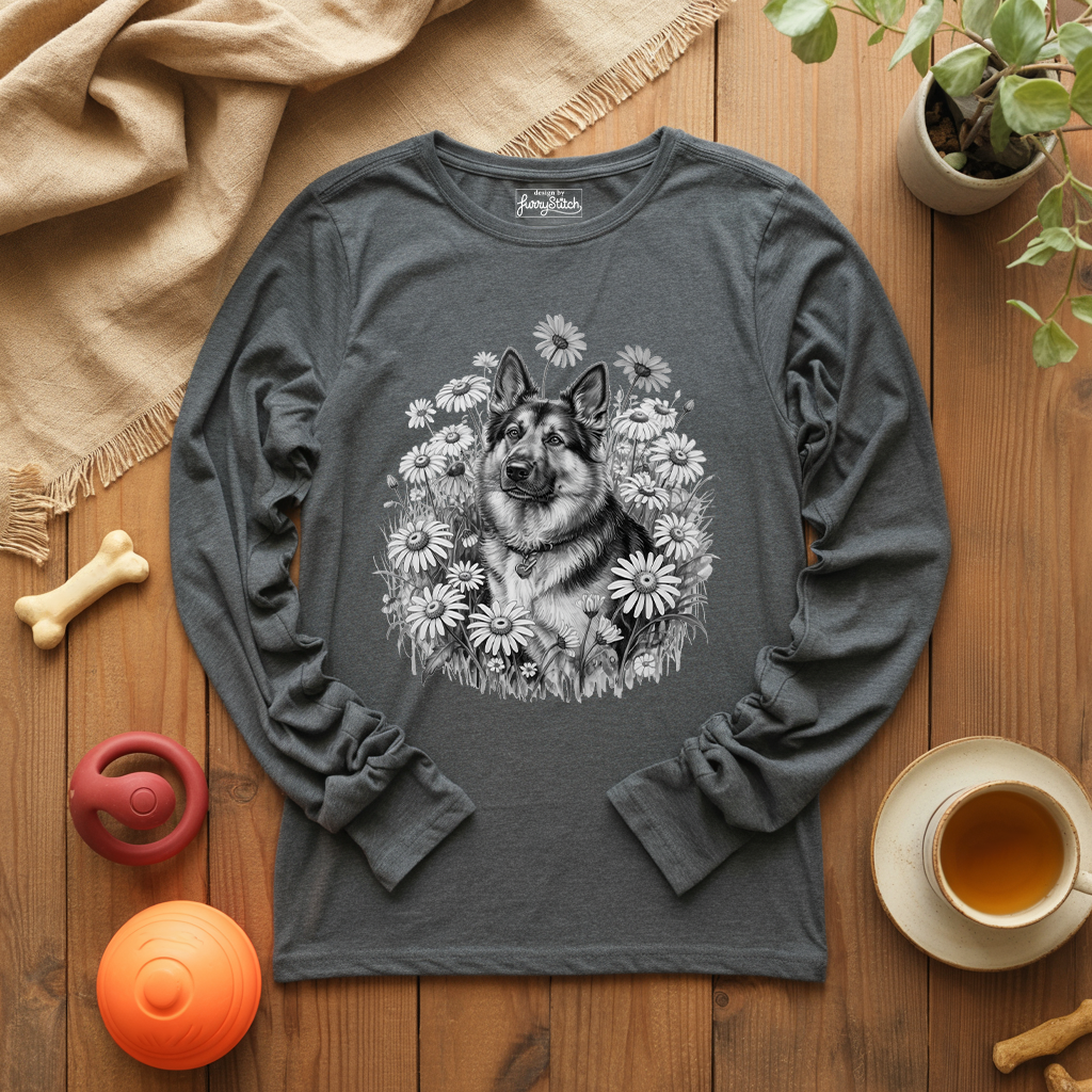 Monochrome Daisy Shepherd Long Sleeve T-shirt