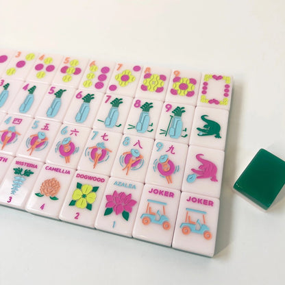 American Mahjong Tile Set Classic Club Design for Family Game Nights 160 Piece Acrylic Set with Storage Bag