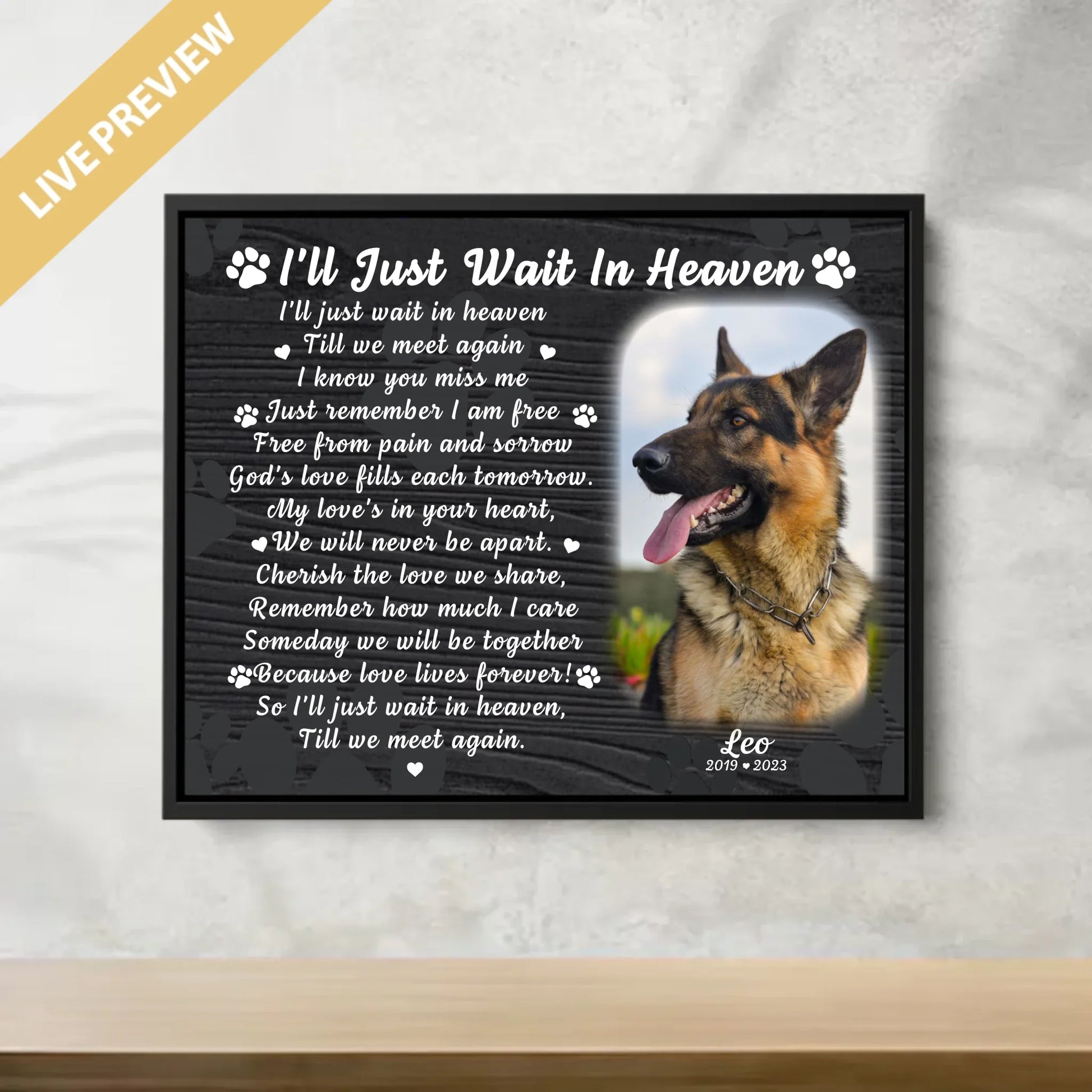 20x16 - Framed Black -Mockup Canvas Ngang