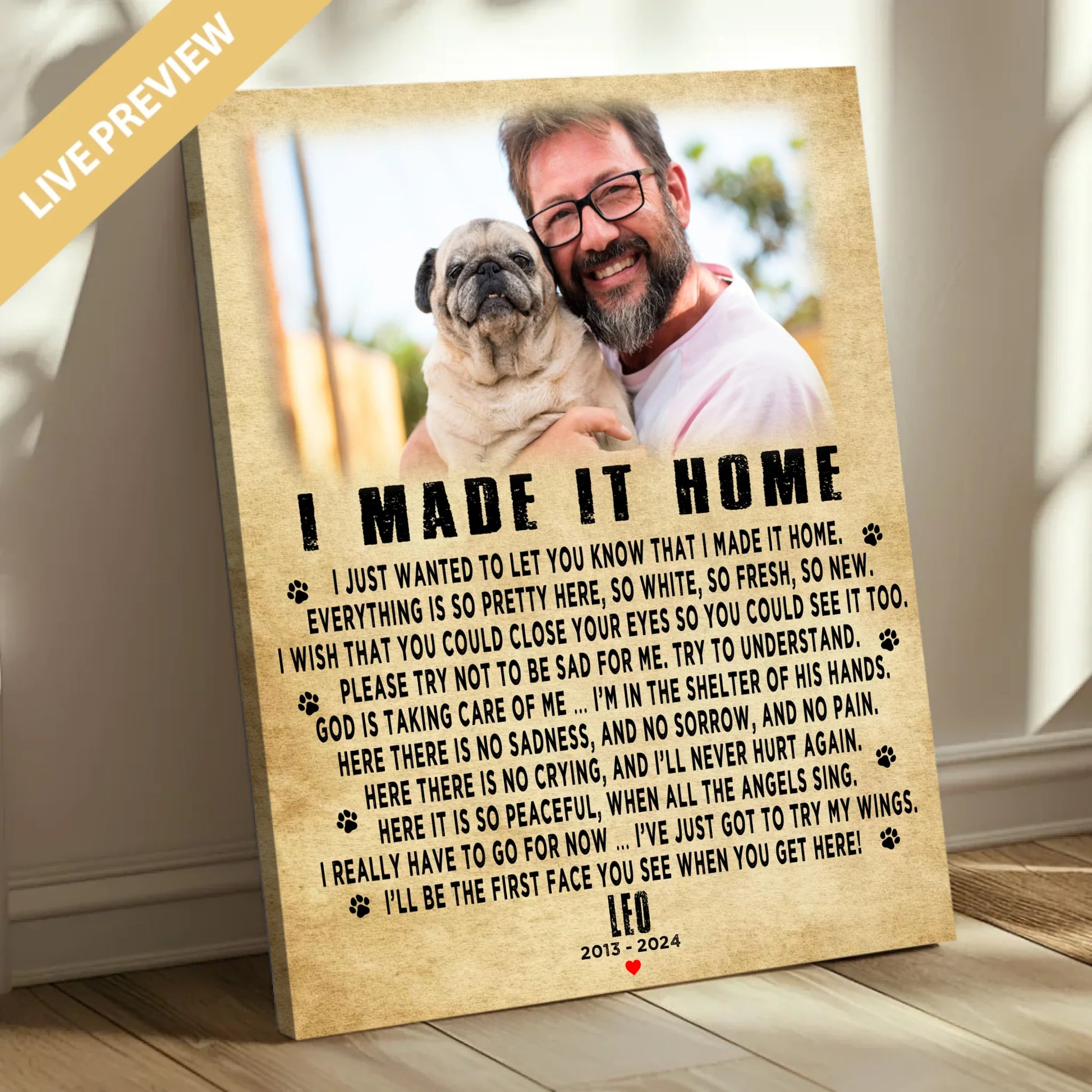 16x20 Mockup Canvas Doc Shadow 50percent