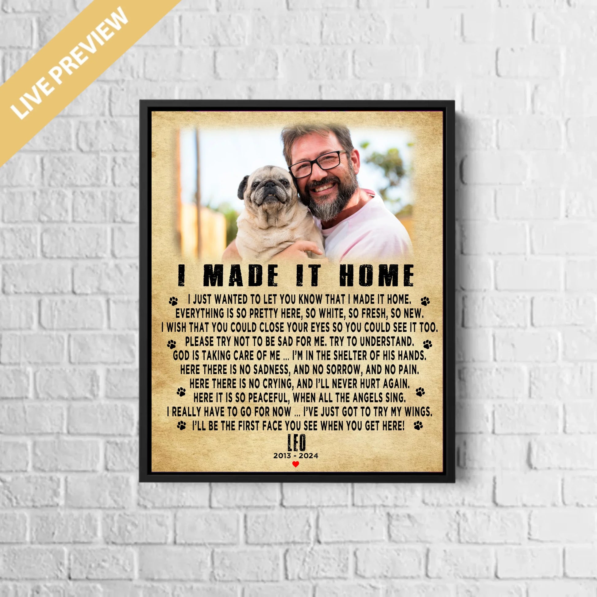 16x20 - Framed Black - Mockup Canvas Dọc