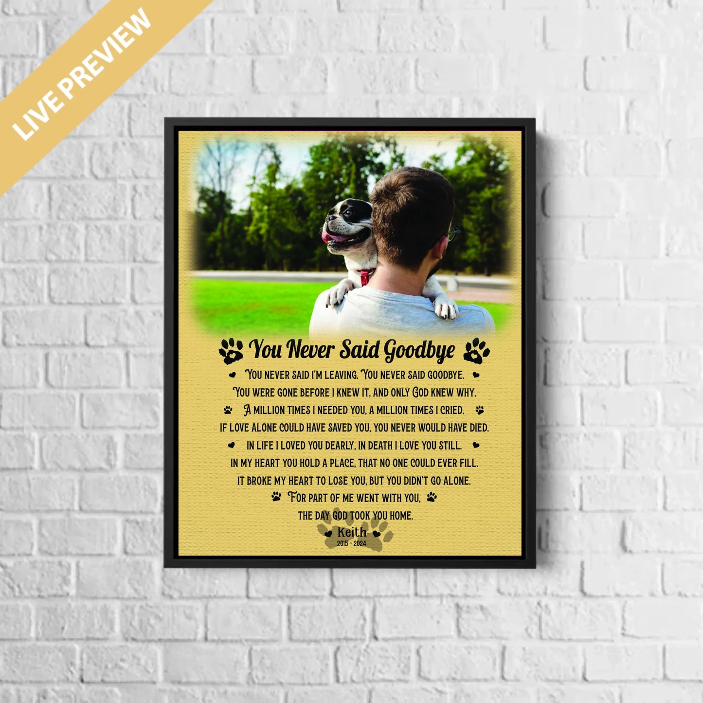 16x20 - Framed Black - Mockup Canvas Dọc