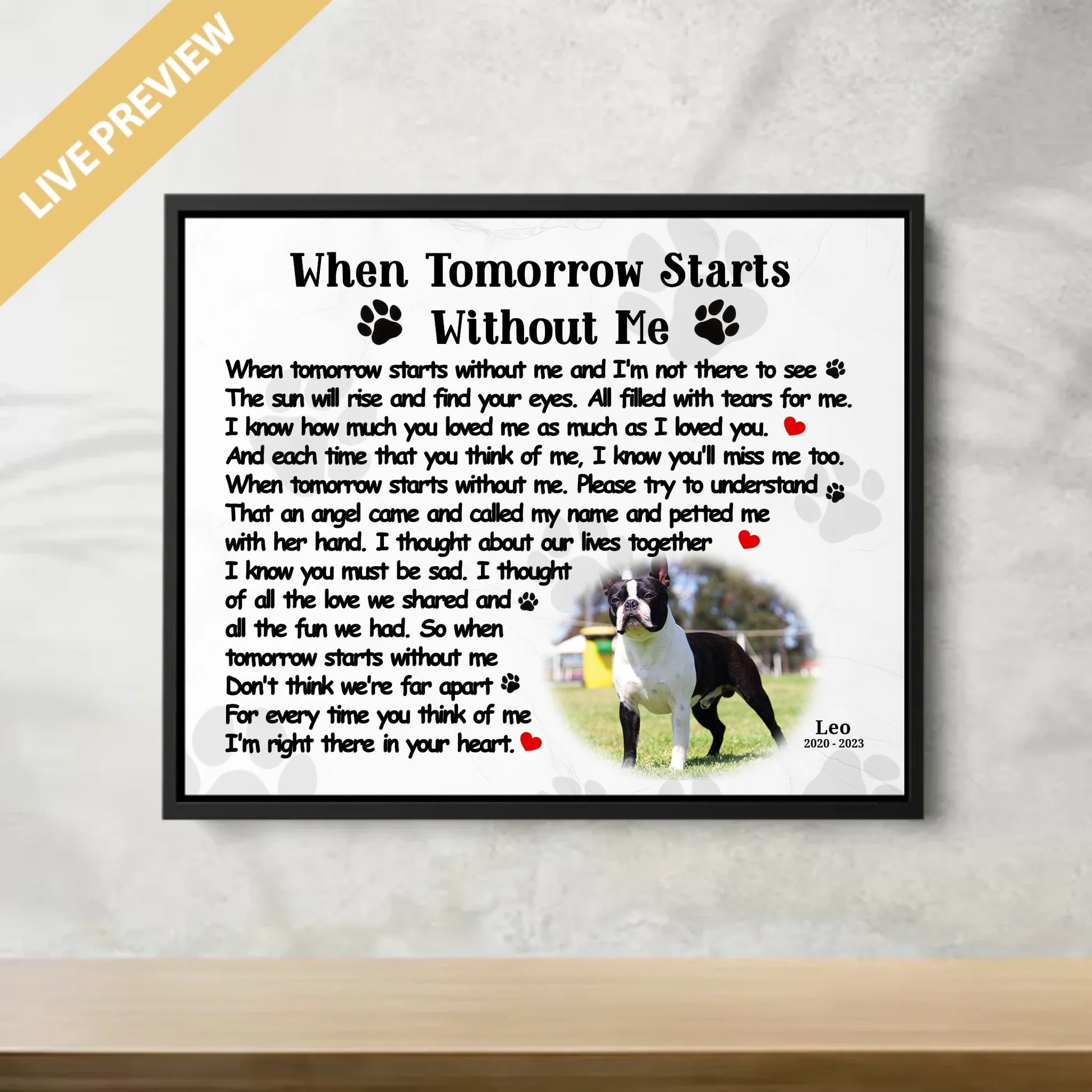 20x16 - Framed Black -Mockup Canvas Ngang