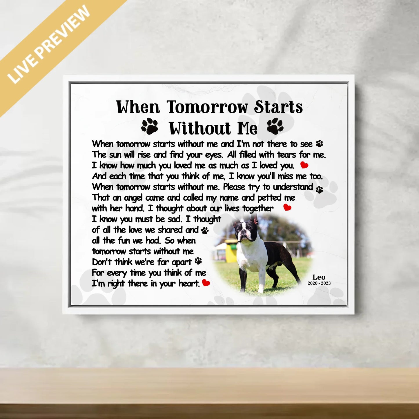 20x16 - Framed White - Mockup Canvas Ngang