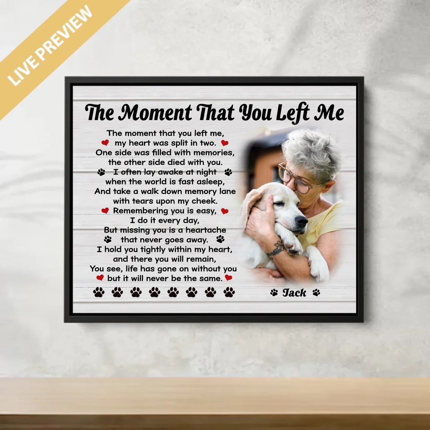 20x16 - Framed Black -Mockup Canvas Ngang