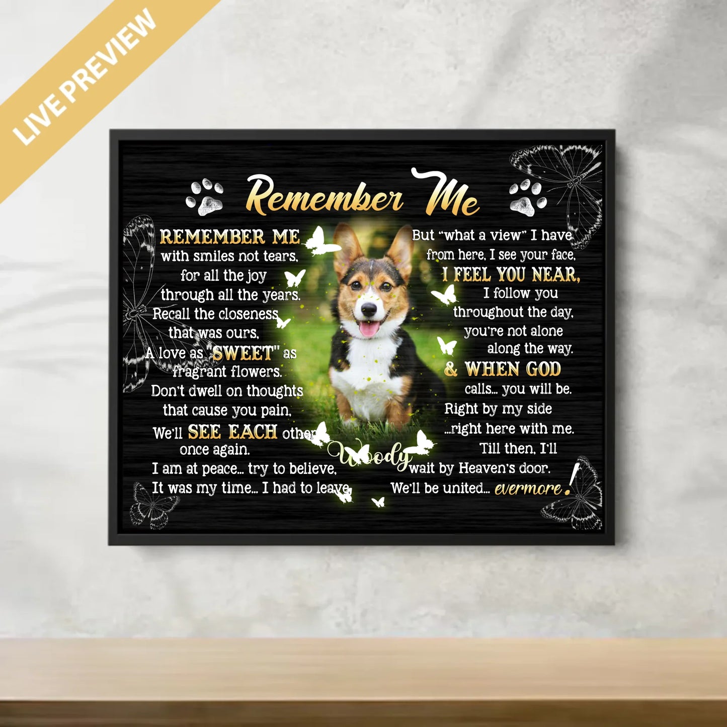 20x16 - Framed Black -Mockup Canvas Ngang