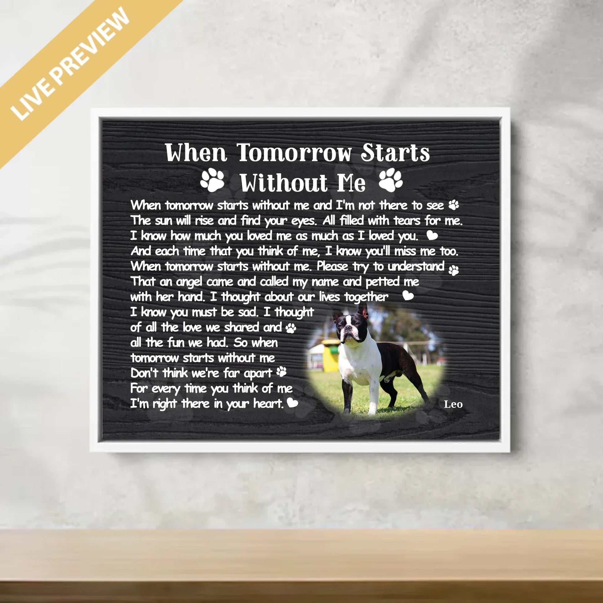 20x16 - Framed White - Mockup Canvas Ngang
